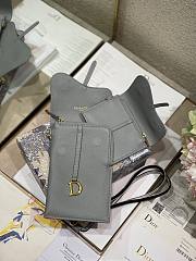 Dior Saddle multifunction pouch in gray 18.5cm - 6