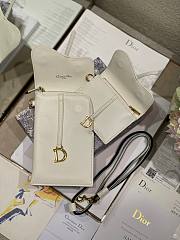 Dior Saddle multifunction pouch in white 18.5cm - 6