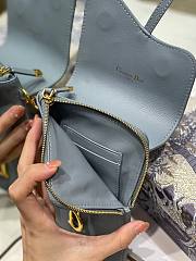 Dior Saddle multifunction pouch in blue-gray 18.5cm - 6