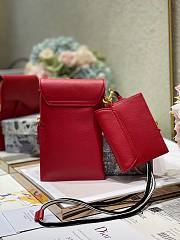 Dior Saddle multifunction pouch in red 18.5cm - 3