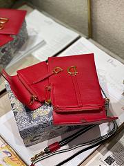 Dior Saddle multifunction pouch in red 18.5cm - 5