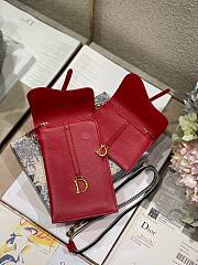 Dior Saddle multifunction pouch in red 18.5cm - 6