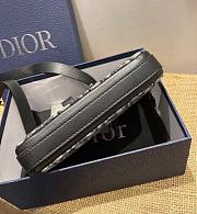 Dior Messenger pouch beige and black oblique jacquard and black smooth calfskin 19cm - 2