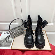Prada Monolith brushed leather and nylon booties black - 5