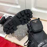 Prada Monolith brushed leather and nylon booties black - 2