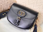 Dior Large bobby bag black with blue dior oblique embroidered shoulder strap 27cm - 3