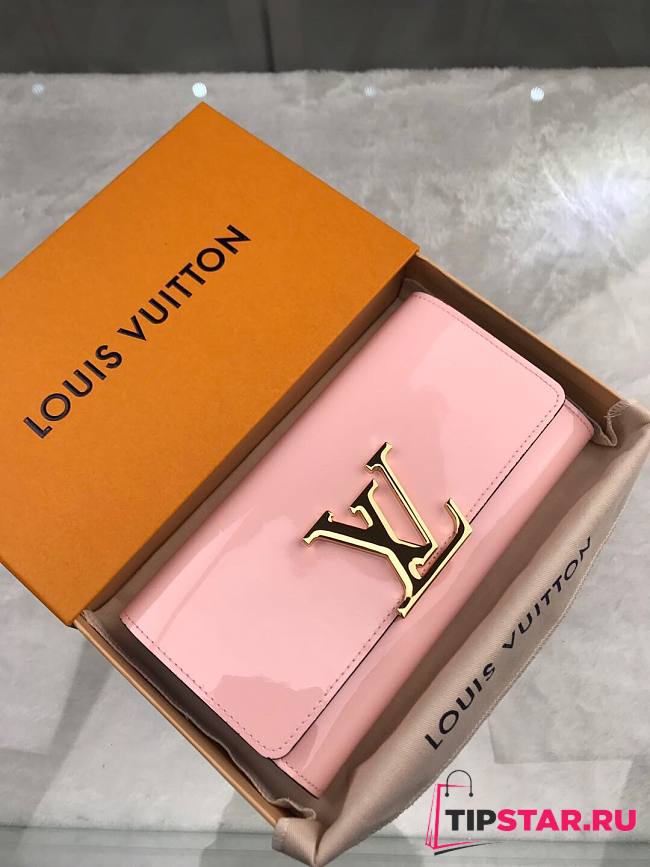 LV wallet patent leather poppy pink M61581 19cm - 1