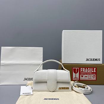 Jacquemus | Le bambino small crossbody strap bag  in white 18cm