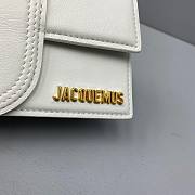 Jacquemus | Le bambino small crossbody strap bag  in white 18cm - 3