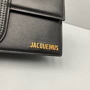 Jacquemus | Le grand bambino crossbody strap handbag in black 24cm - 6