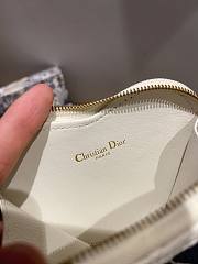 Dior Dioramour caro heart pouch with chain latte cannage calfskin with heart motif 11cm - 3