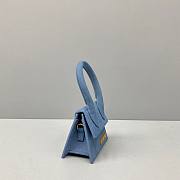Jacquemus | Le chiquito mini crocodile-effect bag in blue 12cm - 6