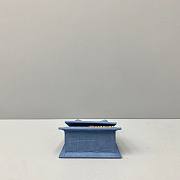 Jacquemus | Le chiquito mini crocodile-effect bag in blue 12cm - 5