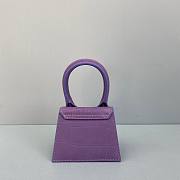 Jacquemus | Le chiquito mini crocodile-effect bag in purple 12cm - 2
