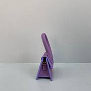 Jacquemus | Le chiquito mini crocodile-effect bag in purple 12cm - 3