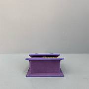 Jacquemus | Le chiquito mini crocodile-effect bag in purple 12cm - 4