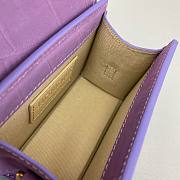 Jacquemus | Le chiquito mini crocodile-effect bag in purple 12cm - 5