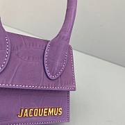 Jacquemus | Le chiquito mini crocodile-effect bag in purple 12cm - 6