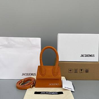Jacquemus | Le chiquito mini crocodile-effect bag in orange 12cm