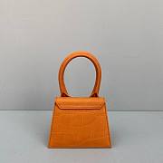 Jacquemus | Le chiquito mini crocodile-effect bag in orange 12cm - 4