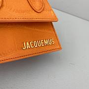 Jacquemus | Le chiquito mini crocodile-effect bag in orange 12cm - 5