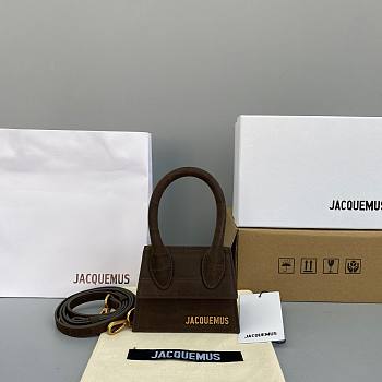 Jacquemus | Le chiquito mini crocodile-effect bag in brown 12cm