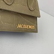 Jacquemus | Le chiquito mini crocodile-effect bag in moss green 12cm - 2