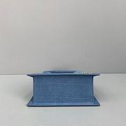Jacquemus | Le chiquito moyen small crocodile-effect bag in blue 18cm - 6