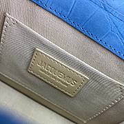 Jacquemus | Le chiquito moyen small crocodile-effect bag in blue 18cm - 2
