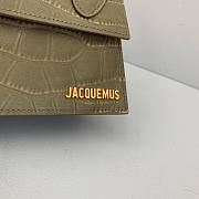 Jacquemus | Le chiquito moyen small crocodile-effect bag in moss green 18cm - 2