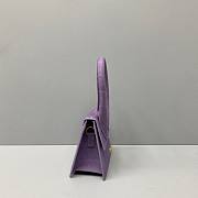 Jacquemus | Le chiquito moyen small crocodile-effect bag in purple 18cm - 6