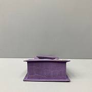 Jacquemus | Le chiquito moyen small crocodile-effect bag in purple 18cm - 4