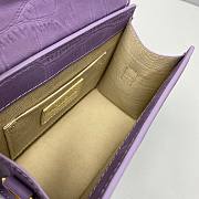 Jacquemus | Le chiquito moyen small crocodile-effect bag in purple 18cm - 3
