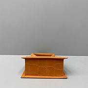 Jacquemus | Le chiquito moyen small crocodile-effect bag in orange 18cm - 5