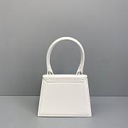 Jacquemus | Le chiquito moyen small leather bag in white 18cm - 5