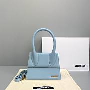 Jacquemus | Le chiquito moyen small leather bag in light blue 18cm - 1