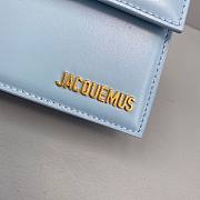 Jacquemus | Le chiquito moyen small leather bag in light blue 18cm - 3