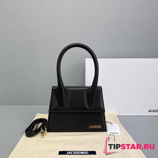 Jacquemus | Le grand chiquito leather bag in black 24cm - 1