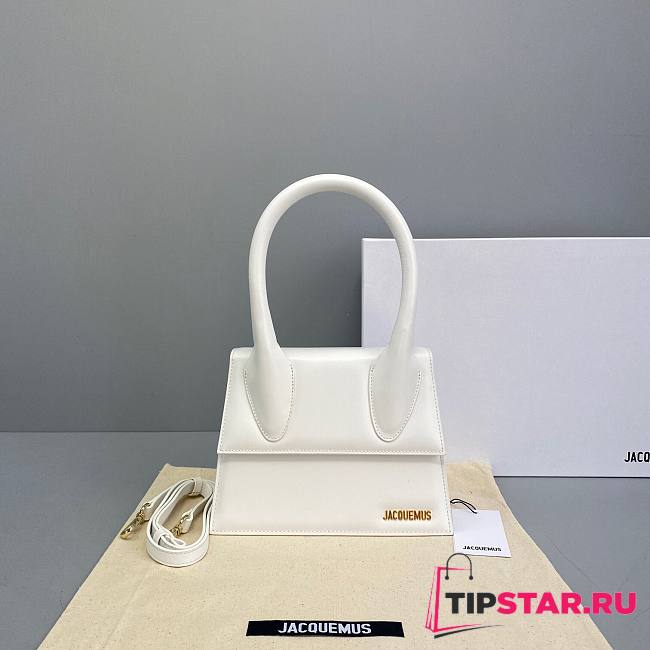 Jacquemus | Le grand chiquito leather bag in white 24cm - 1