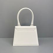Jacquemus | Le grand chiquito leather bag in white 24cm - 4