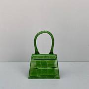 Jacquemus | Le chiquito mini crocodile-effect bag in green 12cm - 6