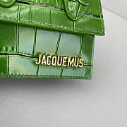 Jacquemus | Le chiquito mini crocodile-effect bag in green 12cm - 3