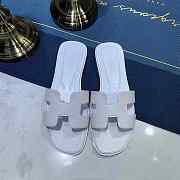 Hermes Oran sandal white leather - 5