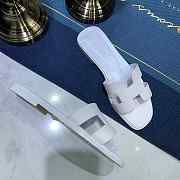 Hermes Oran sandal white leather - 4