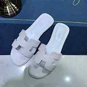 Hermes Oran sandal white leather - 3