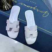 Hermes Oran sandal white leather - 2