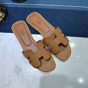 Hermes Oran sandal brown leather - 4