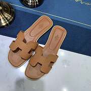 Hermes Oran sandal brown leather - 3
