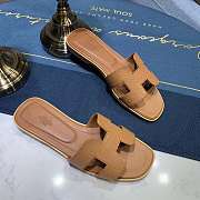 Hermes Oran sandal brown leather - 2