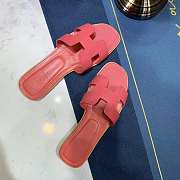 Hermes Oran sandal pink leather - 5